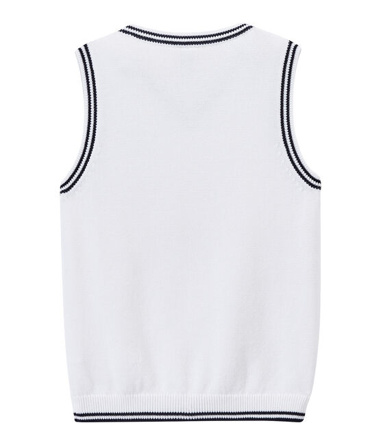 Pull bambino senza maniche con logo bianco MARSHMALLOW