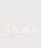 Reggiseno ragazza in cotone ed elastam a pois bianco MARSHMALLOW/ EDNA