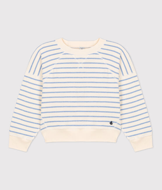 Felpa in cotone bambino unisex bianco AVALANCHE/ SKY CHINE