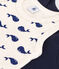 Set di 2 canotte in cotone con balene stampate bambino variante 1