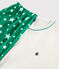 Pigiama corto bianco a stelle unisex a costine bianco MARSHMALLOW/verde GAZON