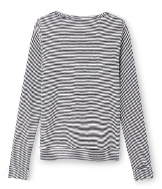 Cardigan iconico donna blu SMOKING/bianco LAIT
