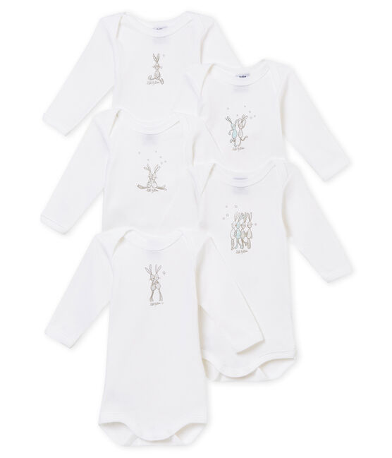 Lotto di 5 bodies a maniche lunghe per bebé unisex variante 1