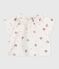 Blusa neonato a maniche corte in cotone con cuore stampato bianco AVALANCHE/ MULTICO