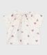 Blusa neonato a maniche corte in cotone con cuore stampato