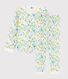 Pigiama a fiori acquarello bambina in molleton