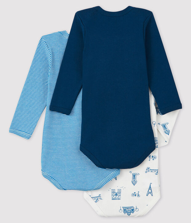 Confezione da 3 body a manica lunga beb&egrave; maschio multicolore