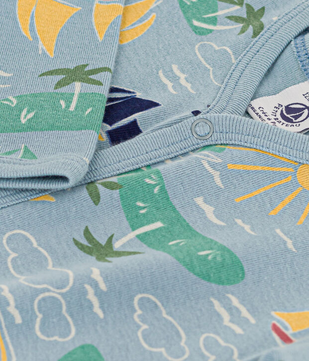 Tutina pigiama esploratori in cotone blu/multicolore