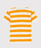 Polo manica corta in jersey bambino giallo TEHONI/bianco MARSHMALLOW