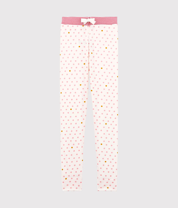 Pantalone per pigiama bambina bianco/multicolore