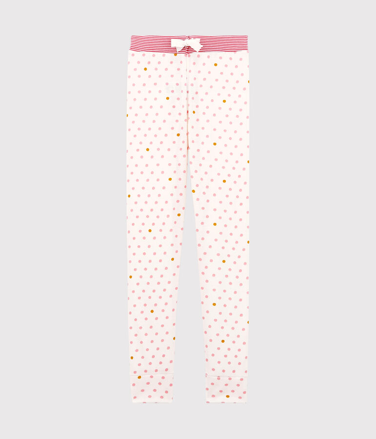 Pantalone per pigiama bambina bianco/multicolore