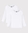 Confezione da 2 t-shirt manica lunga bianche bambino variante 1