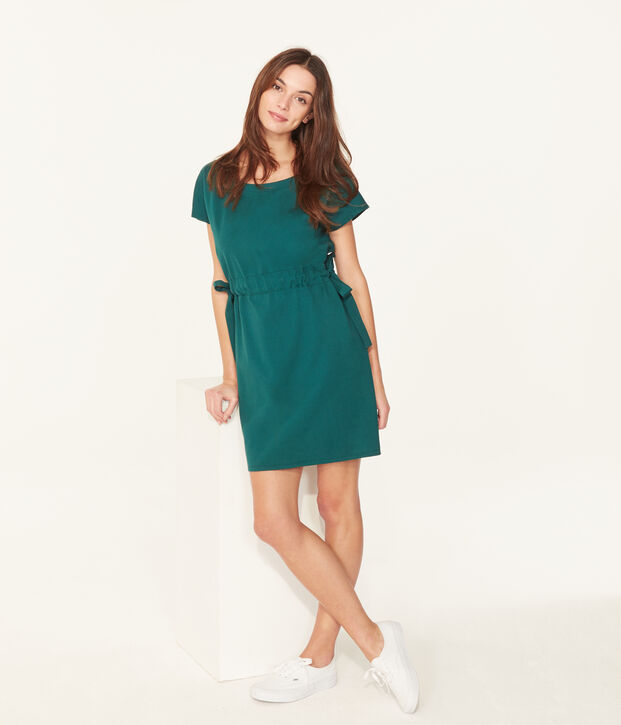 Abito maniche corte donna verde