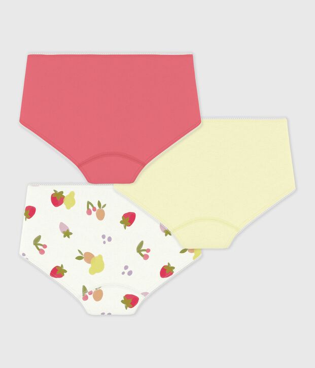 Set di shorty in cotone con frutti stampati bambina multicolore