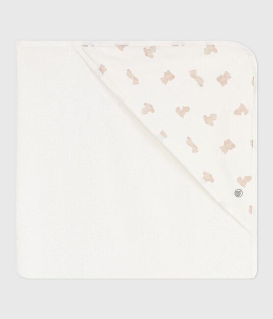 Asciugamano quadrato da bagno in cotone neonato MARSHMALLOW/ BRUN
