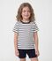 Pigiama corto marini&egrave;re bambino in cotone bianco/blu