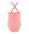 Costume intero bambina rosa GROSEILLER/bianco MARSHMALLOW