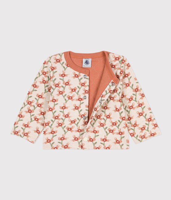 Cardigan in tubique trapuntato con stampa per bebè bianco AVALANCHE/ MULTICO