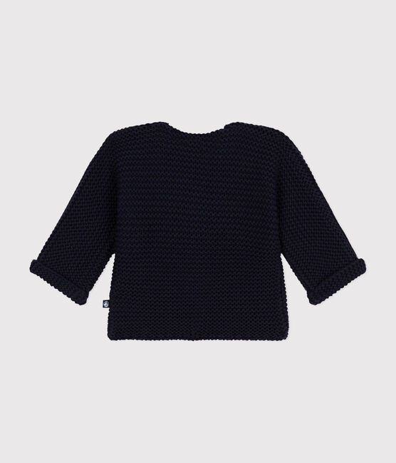 Cardigan in tricot a punto legaccio per bebè blu SMOKING