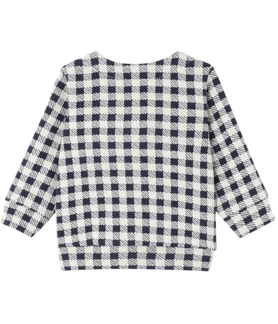 Cardigan per bebé femmina a quadretti Vichy blu SMOKING/beige COQUILLE
