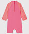Tuta mare ecoresponsabile bimba/bimbo rosa GEISHA/bianco MARSHMALLOW