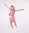 Pigiama corto in cotone a cuori bambina rosa ROSEWOOD/ MARSHMALLOW