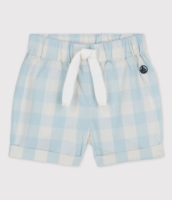 Shorts bebè in popeline vichy BOLDAIR/ MARSHMALLOW