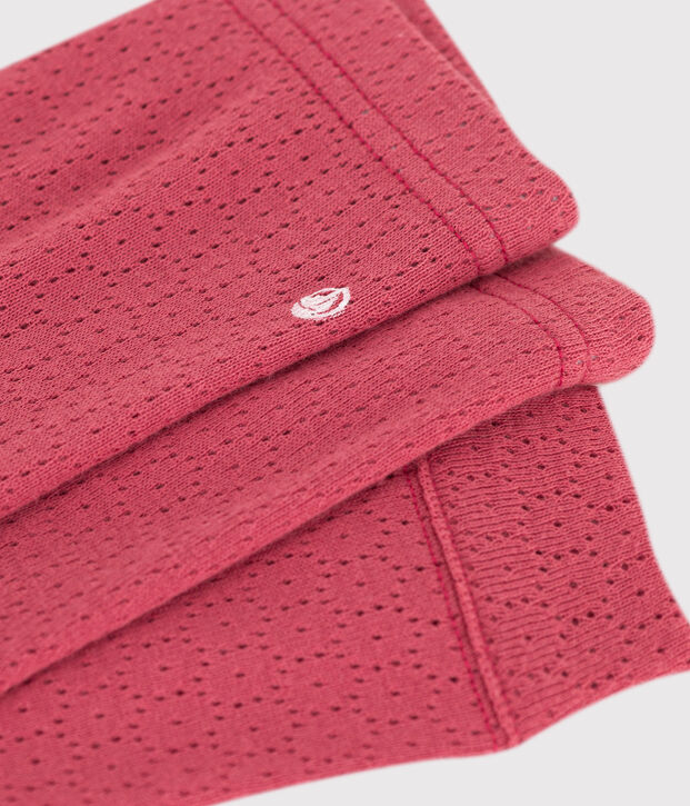 Legging b&eacute;b&eacute; en coton ajour&eacute; rosa