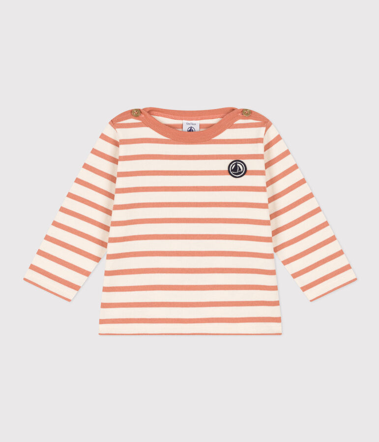 Marini&egrave;re in jersey spesso per beb&egrave; ecru/rosa