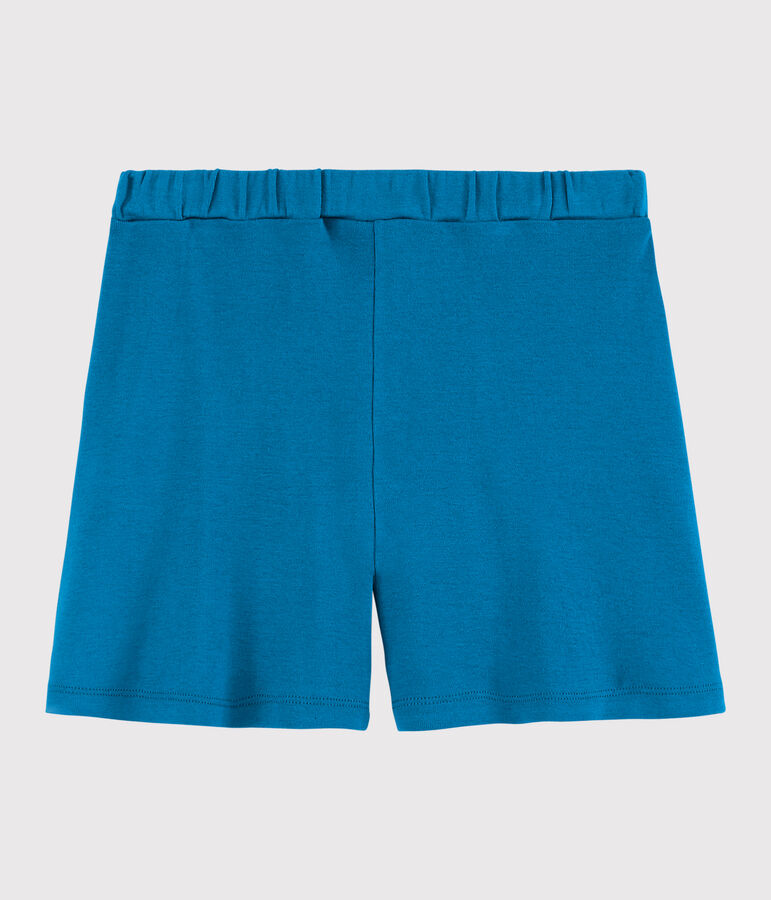 Shorts in cotone bambina blu