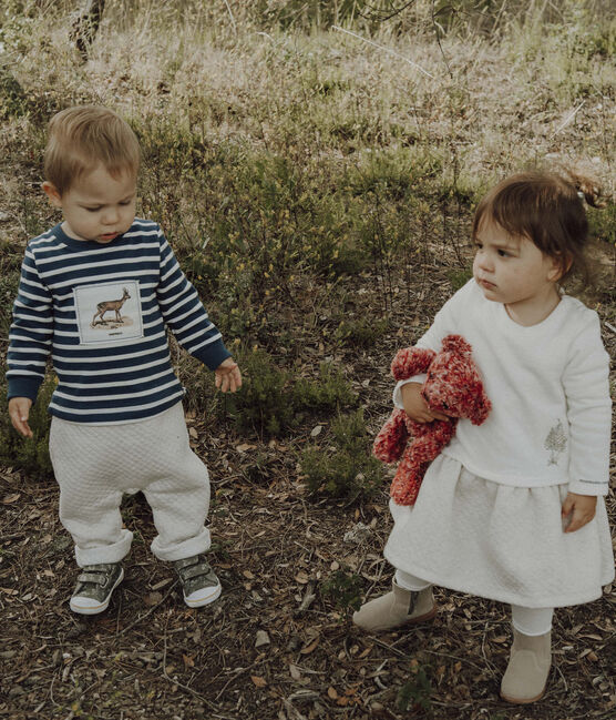 Tutina lunga Petit Bateau x Deyrolle blu SHADOW/ecru MULTICO