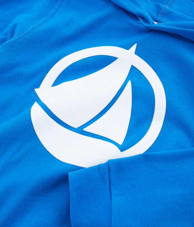 Felpa con cappuccio bambino blu