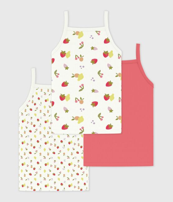 Set di canotte bambina in cotone con frutti stampati variante 1