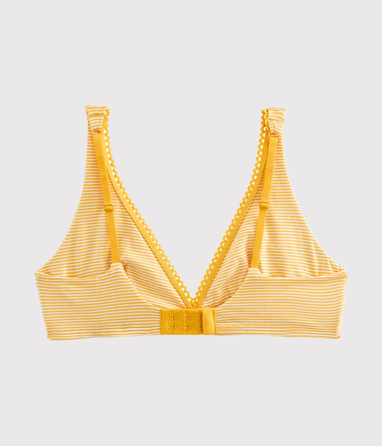 Reggiseno a triangolo donna giallo BOUDOR/bianco MARSHMALLOW