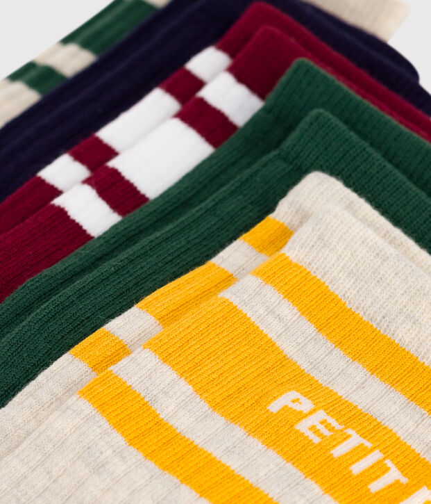 5 paia di calzini in cotone bambino multicolore