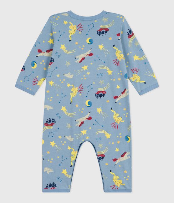 Pigiama senza piedini in cotone stampato neonato blu ADRIATIC/ MULTICO