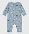 Pigiama senza piedini in cotone stampato neonato blu ADRIATIC/ MULTICO
