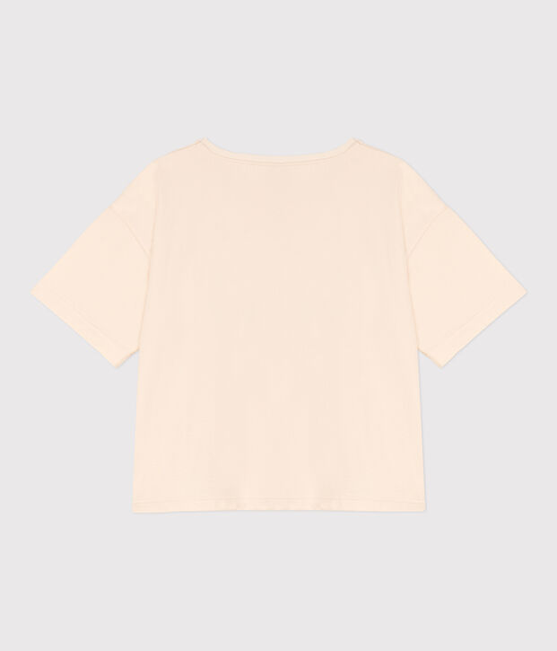 T-shirt LE BOXY larga in cotone donna ecru