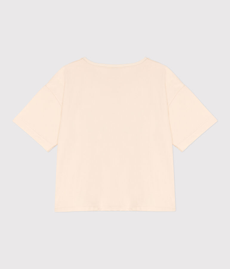 T-shirt LE BOXY larga in cotone donna ecru