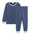 Pigiama bambino in molleton blu MAJOR/bianco MARSHMALLOW