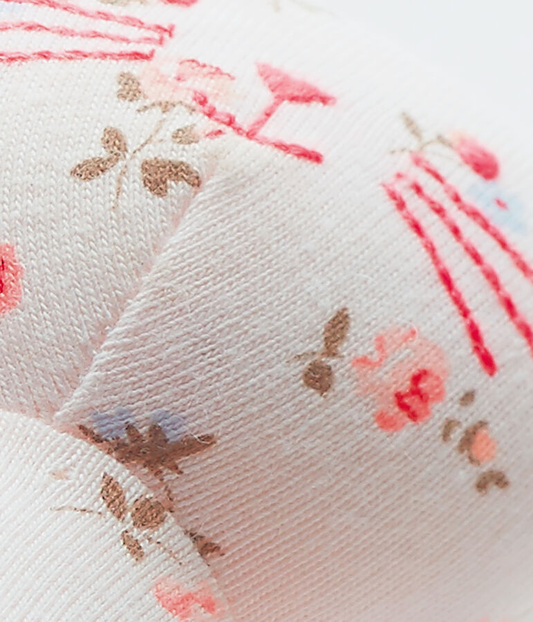 Doudou lapin b&eacute;b&eacute; mixte imprim&eacute; rosa/multicolore