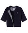 Cardigan con zip bambino in molleton blu SMOKING
