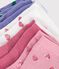 5 paia di calzini in cotone con stampa a cuori neonata multicolore