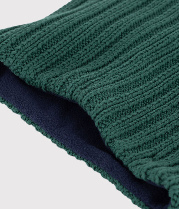 Snood in maglia foderata in pile bambino verde