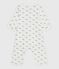 Bodyjama senza piedini in cotone con balene stampate neonato MARSHMALLOW/ ADRIATIC