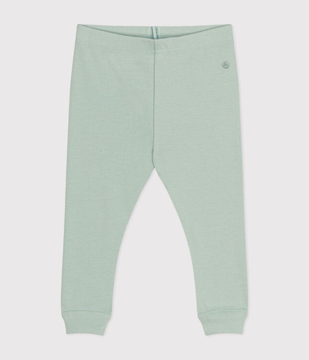Leggings in cotone per beb&egrave; verde