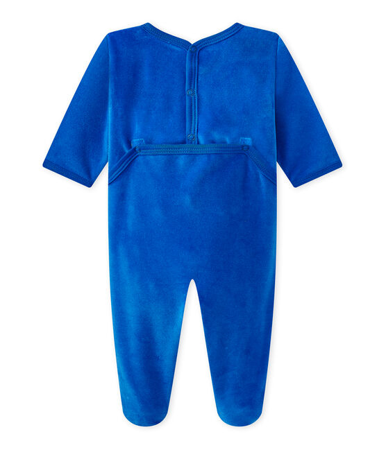 Tutina bebè in ciniglia blu PERSE