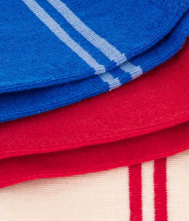 Confezione da 3 paia di calzini in jersey di cotone bambini multicolore