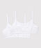 Confezione da 2 brassière bianche ragazza bianco ECUME
