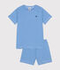 Pigiama short bambino in cotone rigato